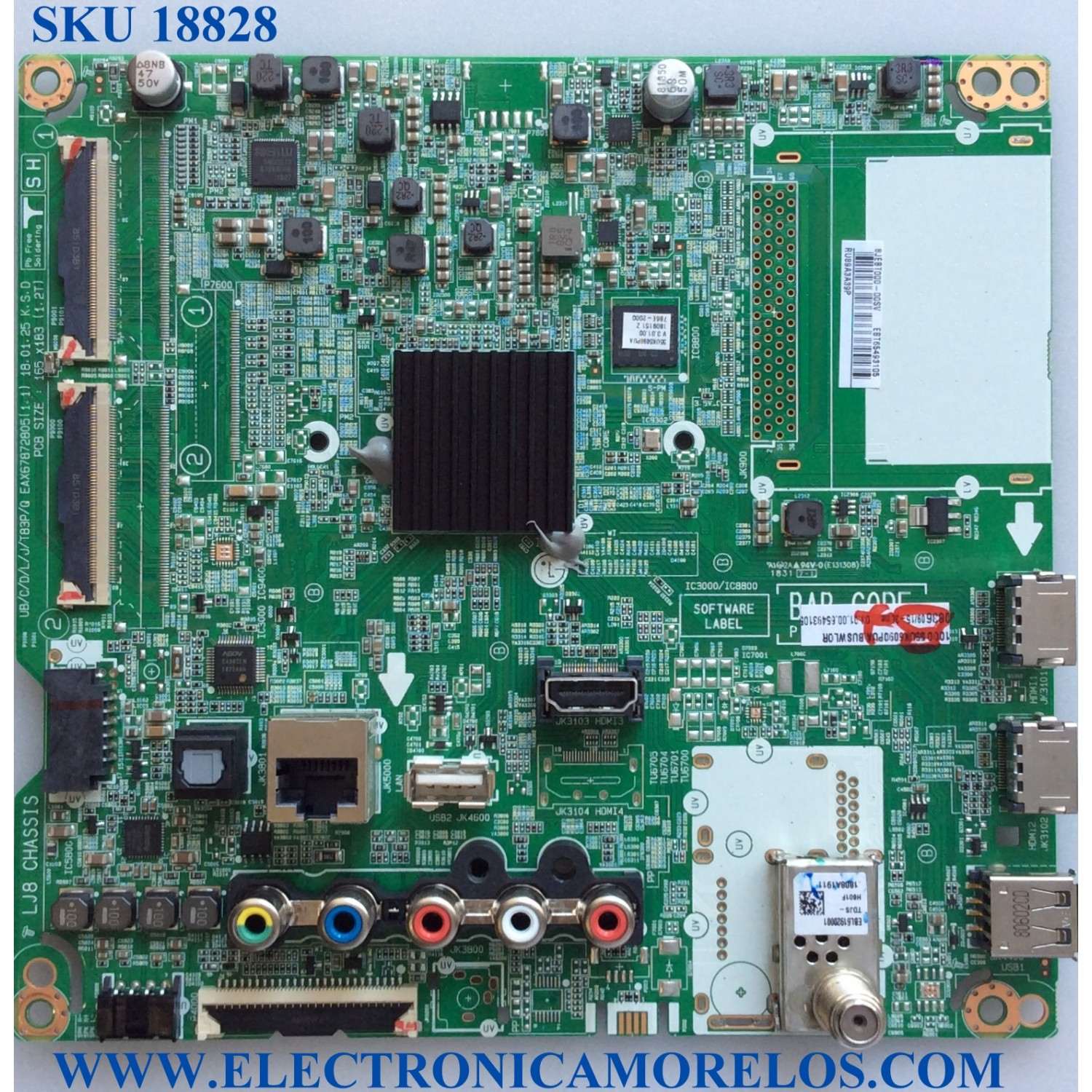 MAIN / LG EBT65493105 / EAX67872805 (1.1) / EAX67872805 / PANEL NC550DGG-AAGX1 / MODELOS 55UK6090PUA.BUSWLOR / 55UK6090PUA / 55UN6950ZUA.AUSWLKR